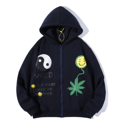 One flower leads to another black hoodie