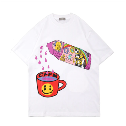 juice in the cup white tee